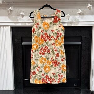 Dressbarn Silk Floral Dress sz1 0 minimalist cottage bohemian old money feminine